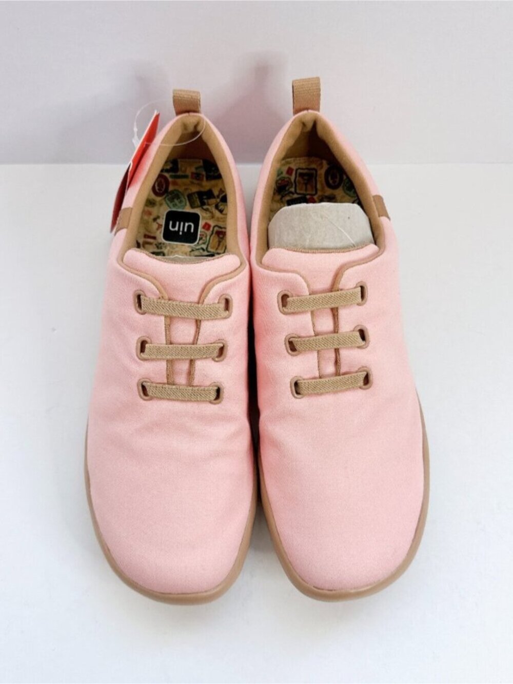 Size 10.5 UIN Moguer Crystal Rose Pink Canvas Shoes Women’s Lightweight Flats